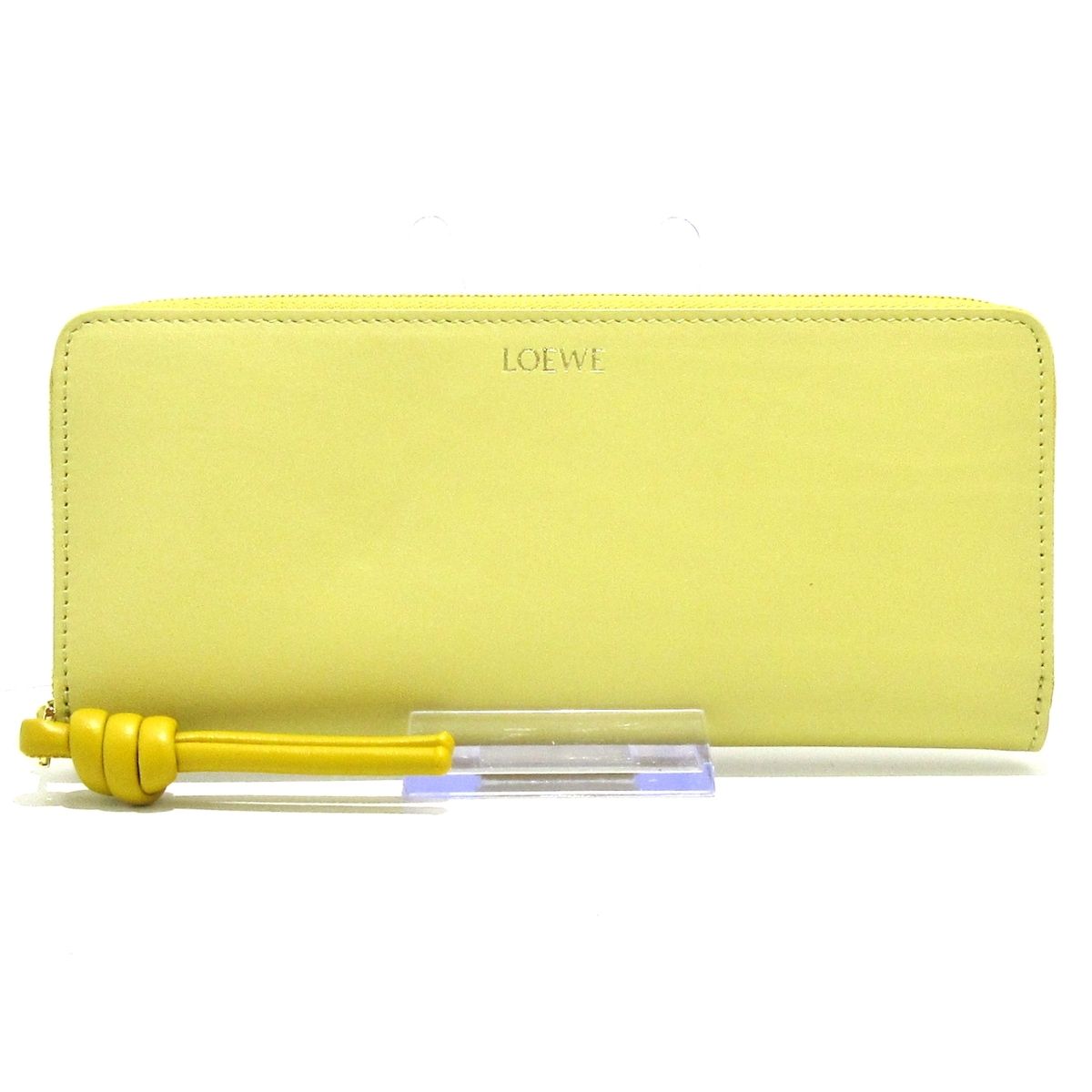 LOEWE(ロエベ) 長財布美品 ノットジップアラウンドウォレット CEM1G39X01 ライトイエロー×ダークイエロー ラウンドファスナー レザー  - メルカリ