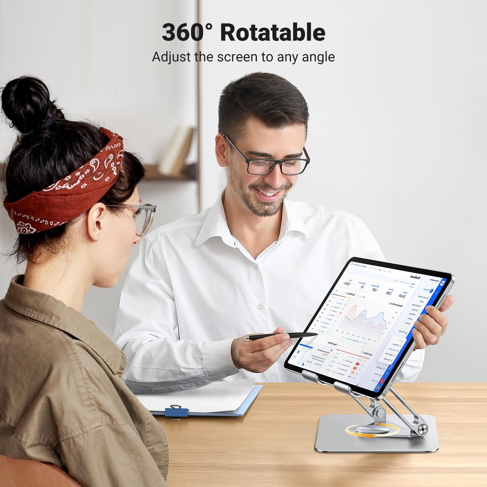 新品 Tab 7Galaxy S10 11/Mini 12.9/Air 2024 S9 13 iPad10/10.9/Pro 卓上縦置き A9 アルミ製 ポータブルマウント 持ち運びに便利 A8Surface 高さ角度調節可能 折り畳み式 360回転 Goi