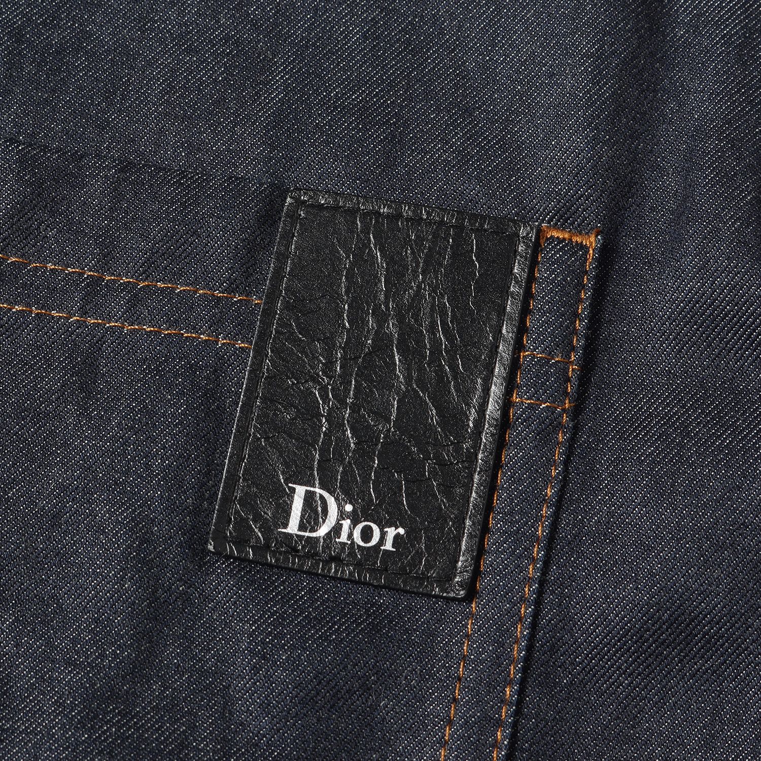 美品 Dior HOMME ディオールオム Diorロゴ レザーパッチ ポケット 