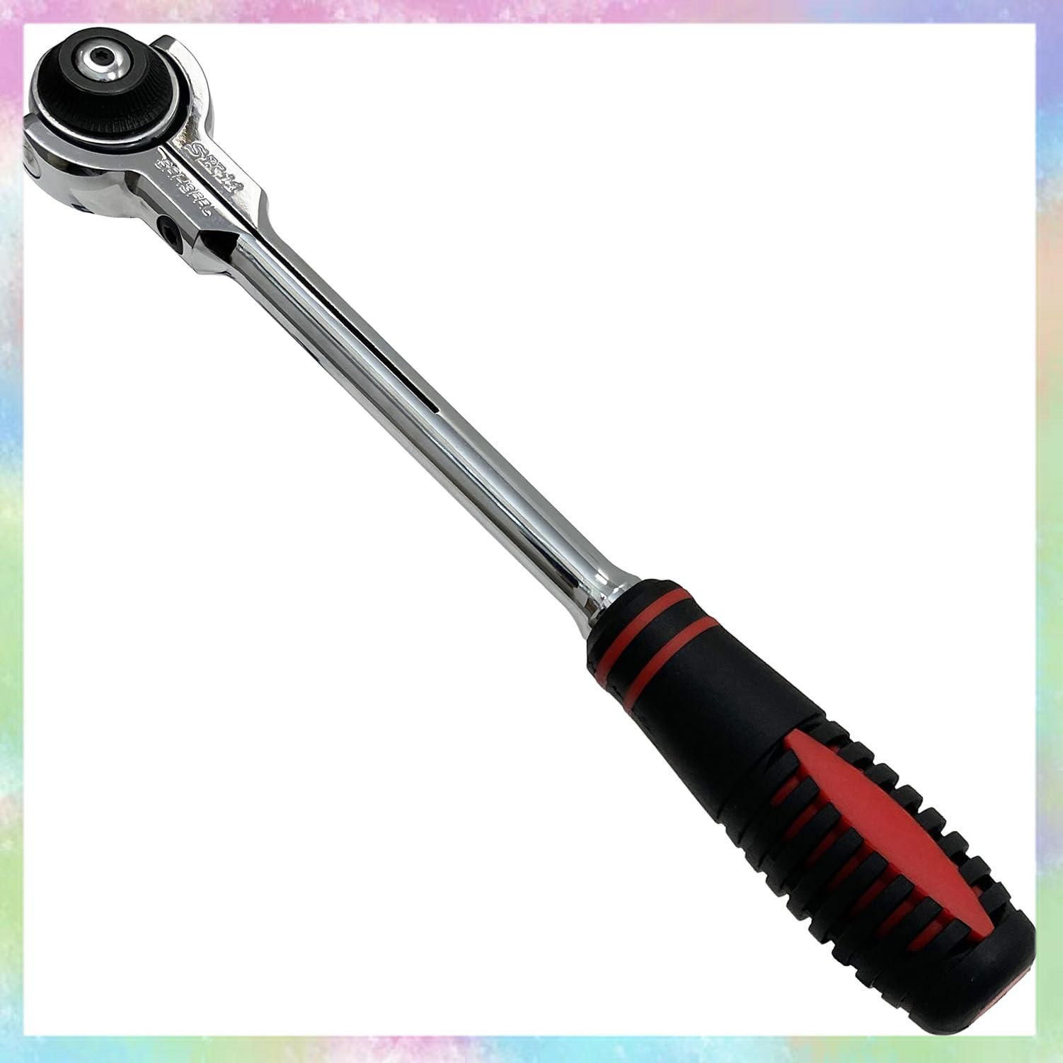 SK11(エスケー11) スイベルラチェットハンドル 差込角 9.5mm 3/8インチ SRH3FRL 72山ギア 全長280mm