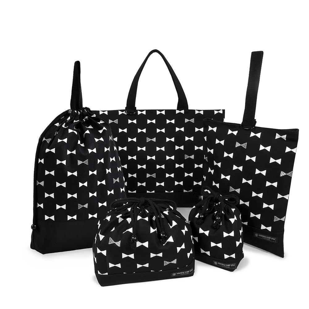 入園・入学5点セット リバーシブル (レッスンバッグQ/シューズケースQ/体操服袋/お弁当袋/コップ袋) ヒッコリーストライプ・紺 N819 セール中入園・入学5点セット リバーシブル (レッスンバッグQ