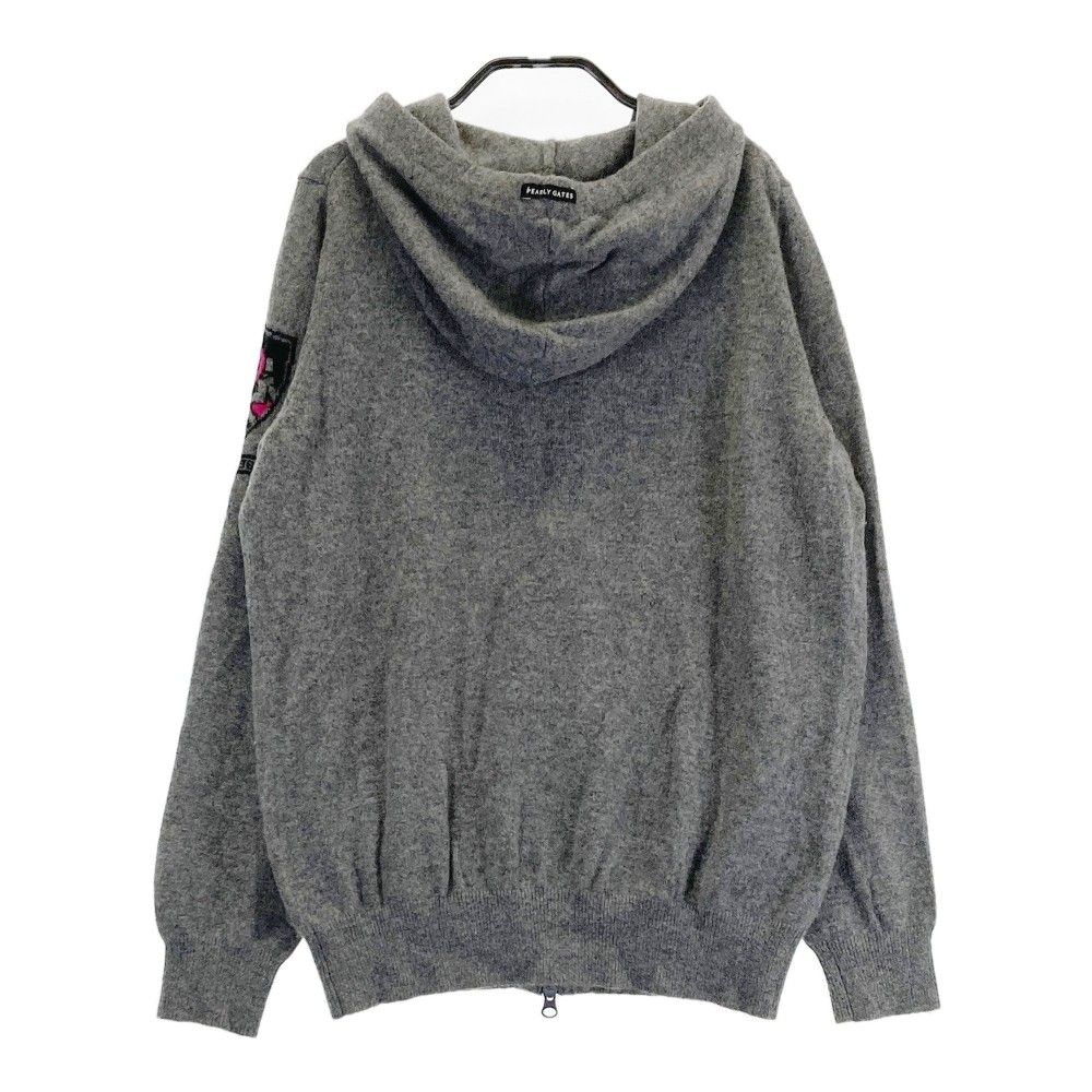 【becky】パーリーゲイツ　カシミヤニットジャケット サイズ：1 PEARLY GATES パーリーゲイツ フード付 カシミヤ