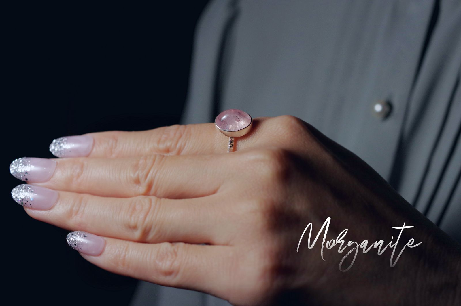 New Arrival☆新『Morganite』☆世界でひとつの天然石リングsilver925