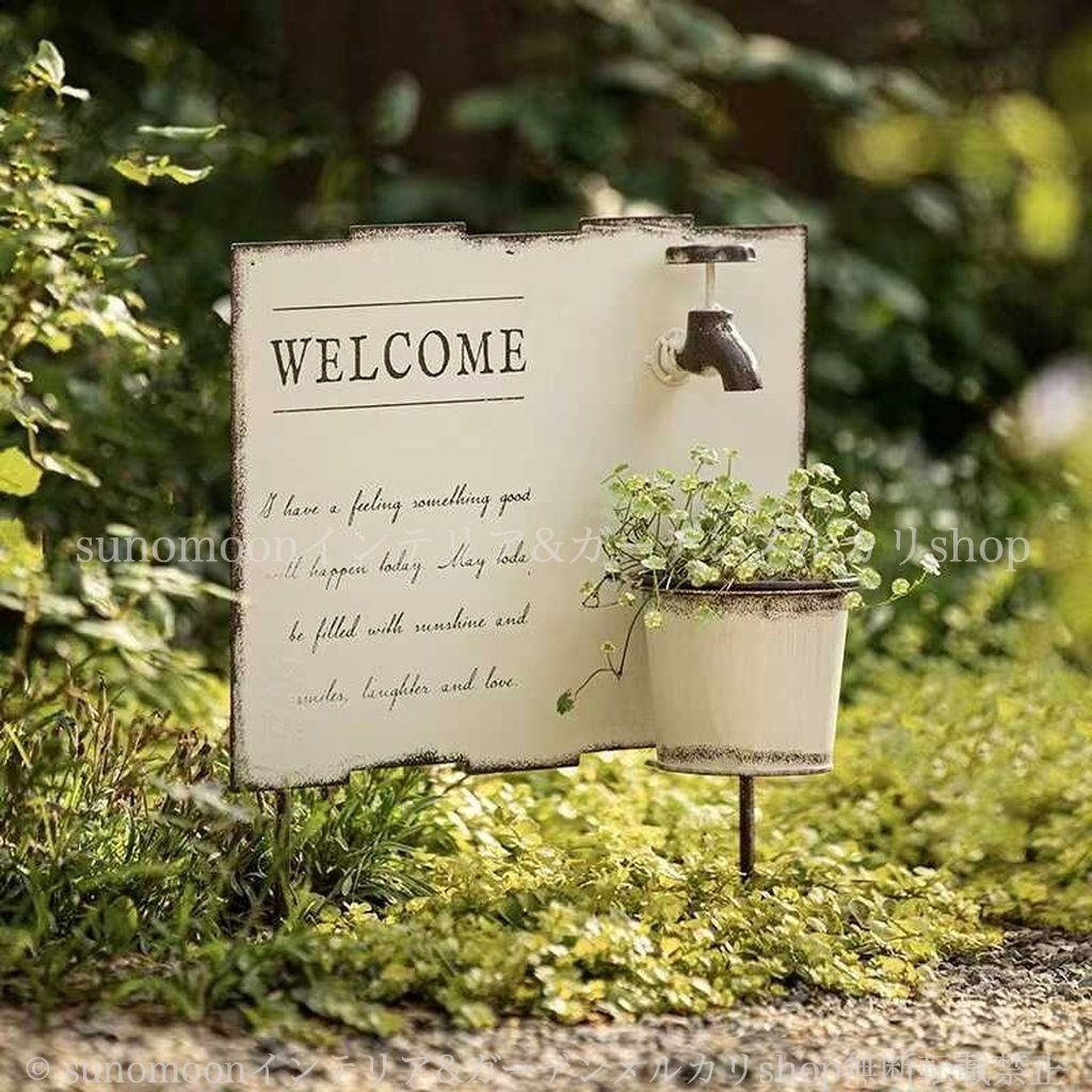 ヴィンテージ調 フラワーポット ホワイト 8-14 ガーデン雑貨 お洒落 雑貨 かわいい ガーデニング インテリア ガーデンインテリア おしゃれ 庭の装飾 プランター 寄せ植え ボード ガーデン エレガント アイボリー