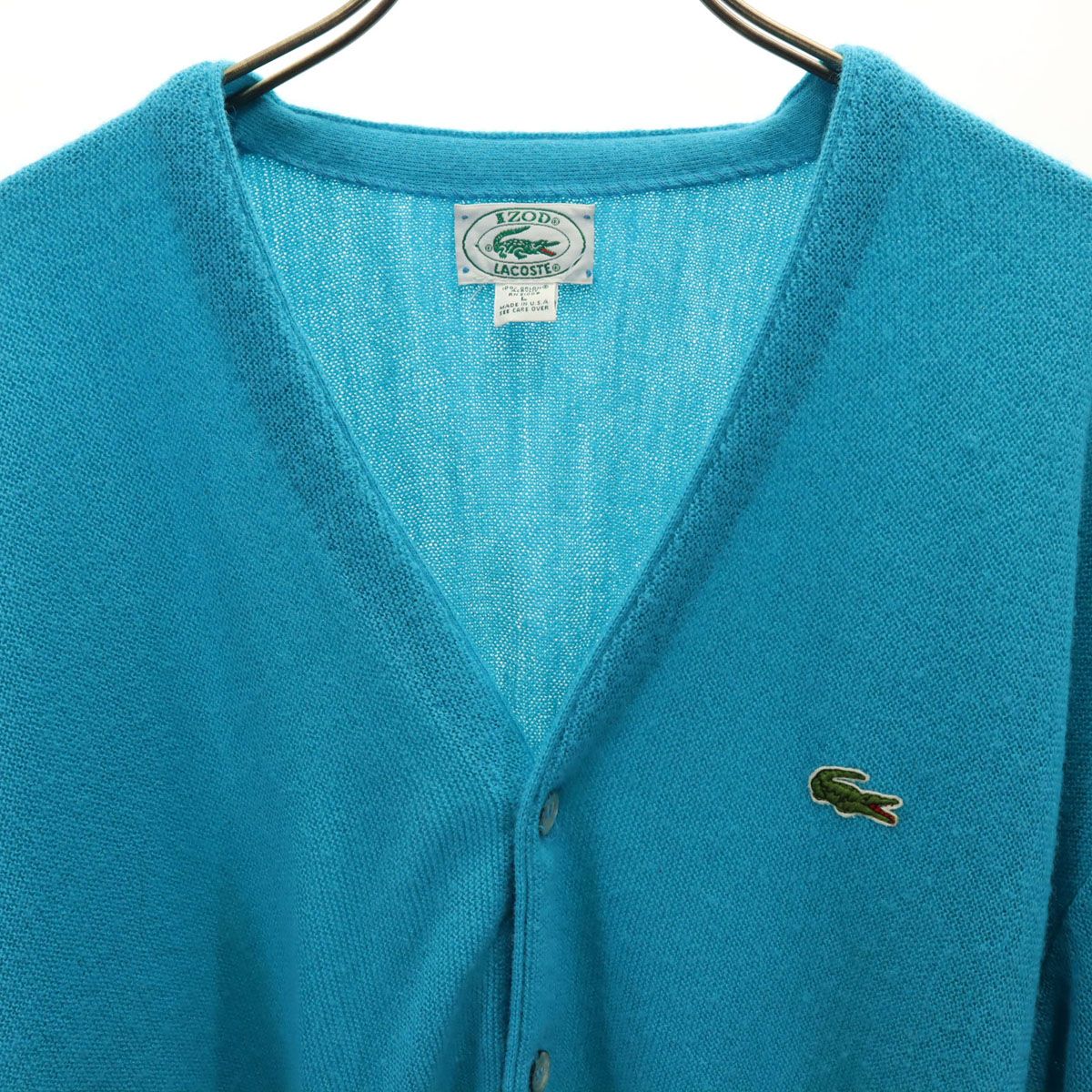 LACOSTE ラコステ 90s USA製 オールド 長袖 Vネック