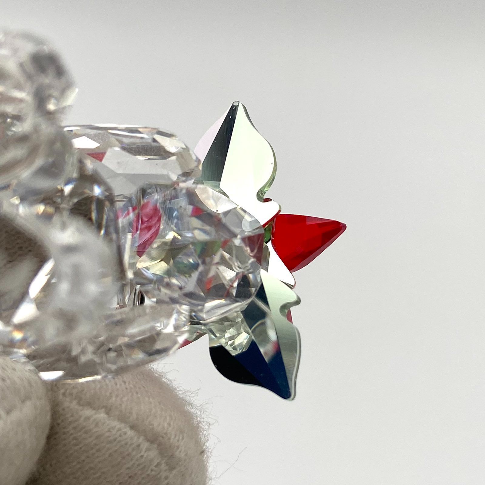 希少 スワロフスキー クリスマス ポインセチア フィギュリン 置物 箱入り 限定品】希少 スワロフスキー ベア 花 ポインセチア クリスマス