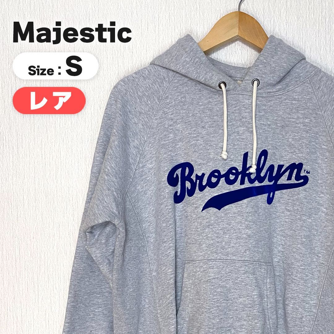 【Majestic】MLB オフィシャル ブルックリンドジャース ヘビーウェイトパーカー（マジェスティック）