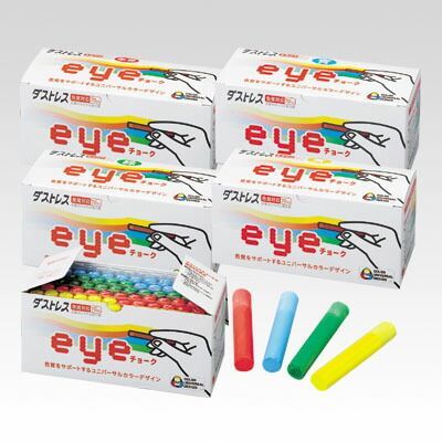 まとめ チョーク 日本理化学 ダストレスｅｙｅチョーク 朱色赤 DCI-72-R 4904085110721 1箱 ×5セット
