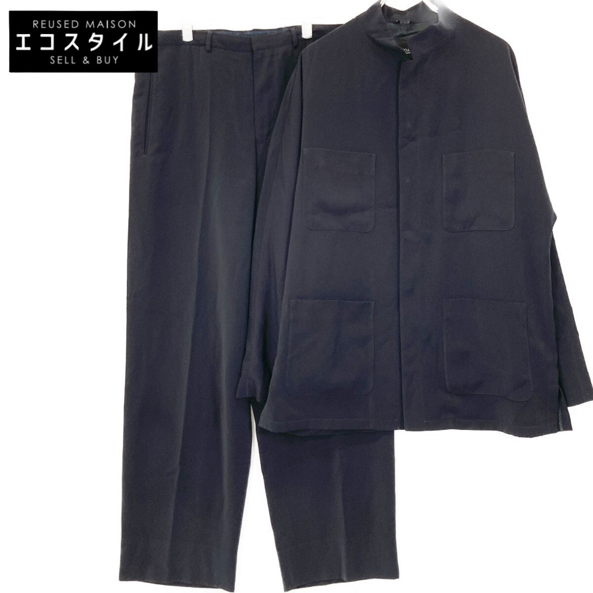 GIORGIO ARMANI ジョルジオアルマーニ 黒タグ ネイビー フォレスティエール ジャケット パンツ セットアップ 50