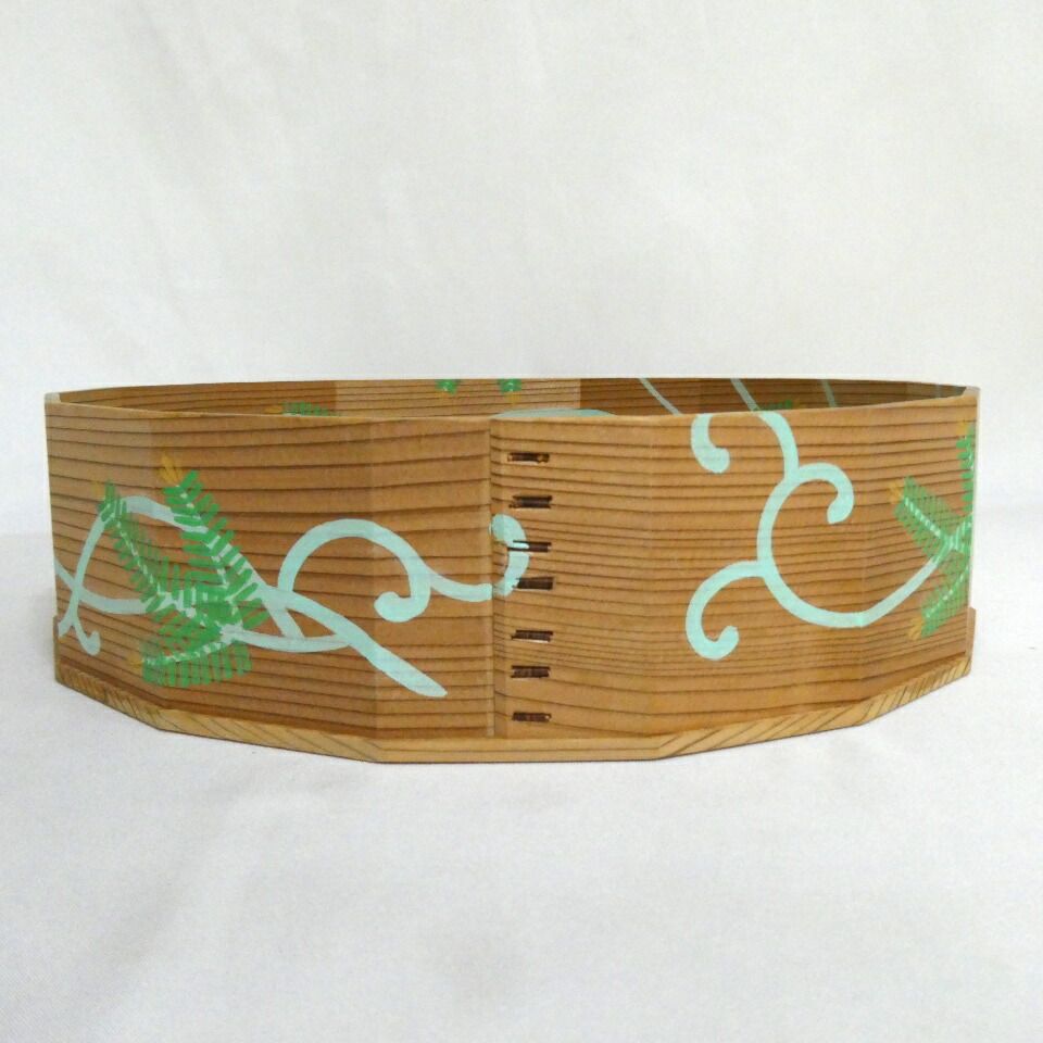 十月の特売品 指物師 大崎雄斎作 裏千家流 玄々斎好写 松唐草 炭斗〔立礼棚 点茶盤〕