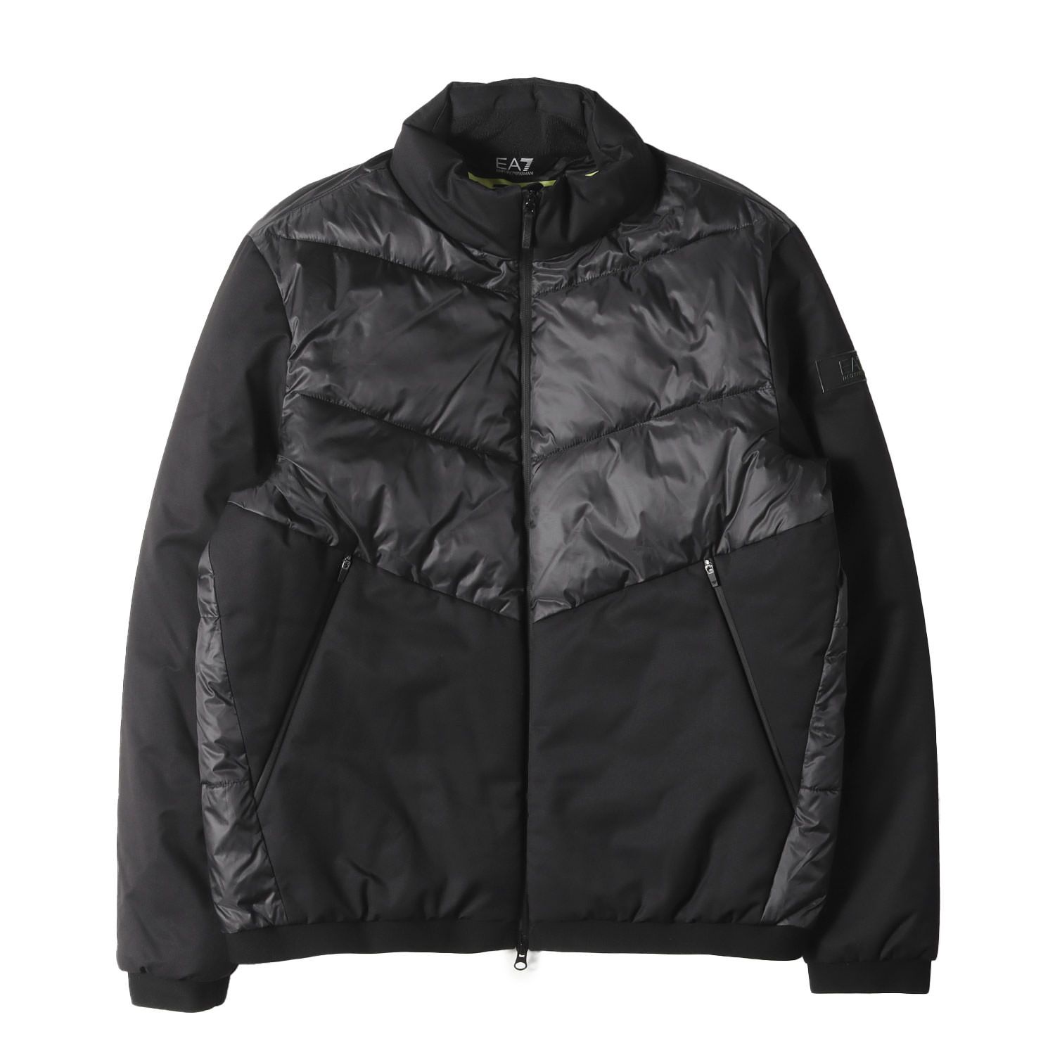 □EMPORIO ARMANI□ジップジャケット スウェット×レザー切り替え