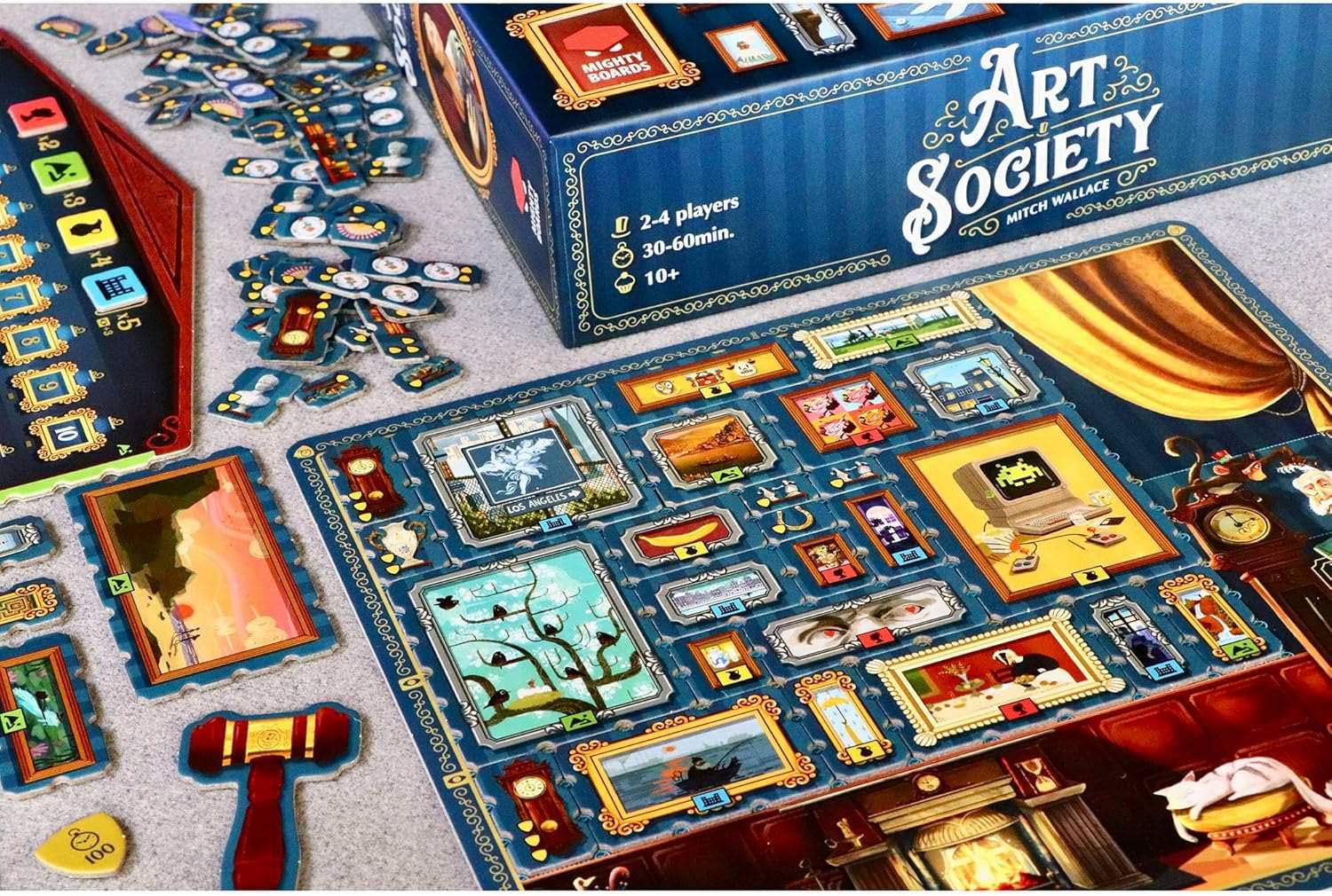 ボードゲーム Art Society アートソサエティ Mighty Boards社 戦略的 オークション タイル配置 19世紀後半 英語版 日本語説明書なし WWW_STEELWINDOWSANDDOORS_COM