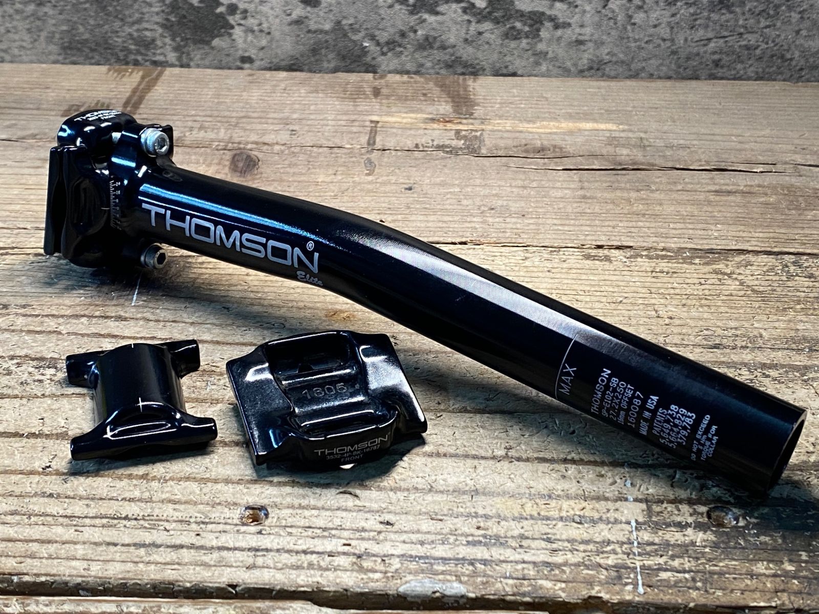 JI837 トムソン THOMSON Elite アルミ シートポスト 250mm Φ27.2 セットバック16mm