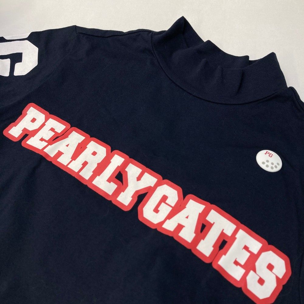 PEARLY GATES☆パーリーゲイツモックネックシャツ☆ネイビー☆ 中古