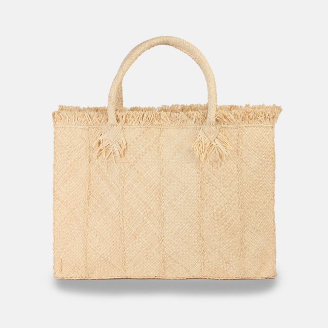 マドレーヌ型かごバッグ ファーカバー 内袋付き 約33x26.5x9cm