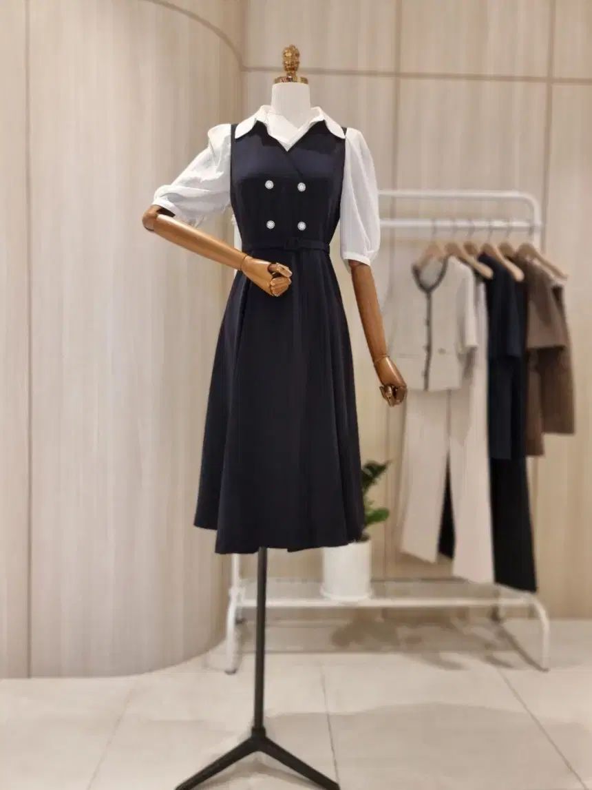 Kenneth lady ケネスレディー 25 年 ダブルボタン ビスチェ ワンピース