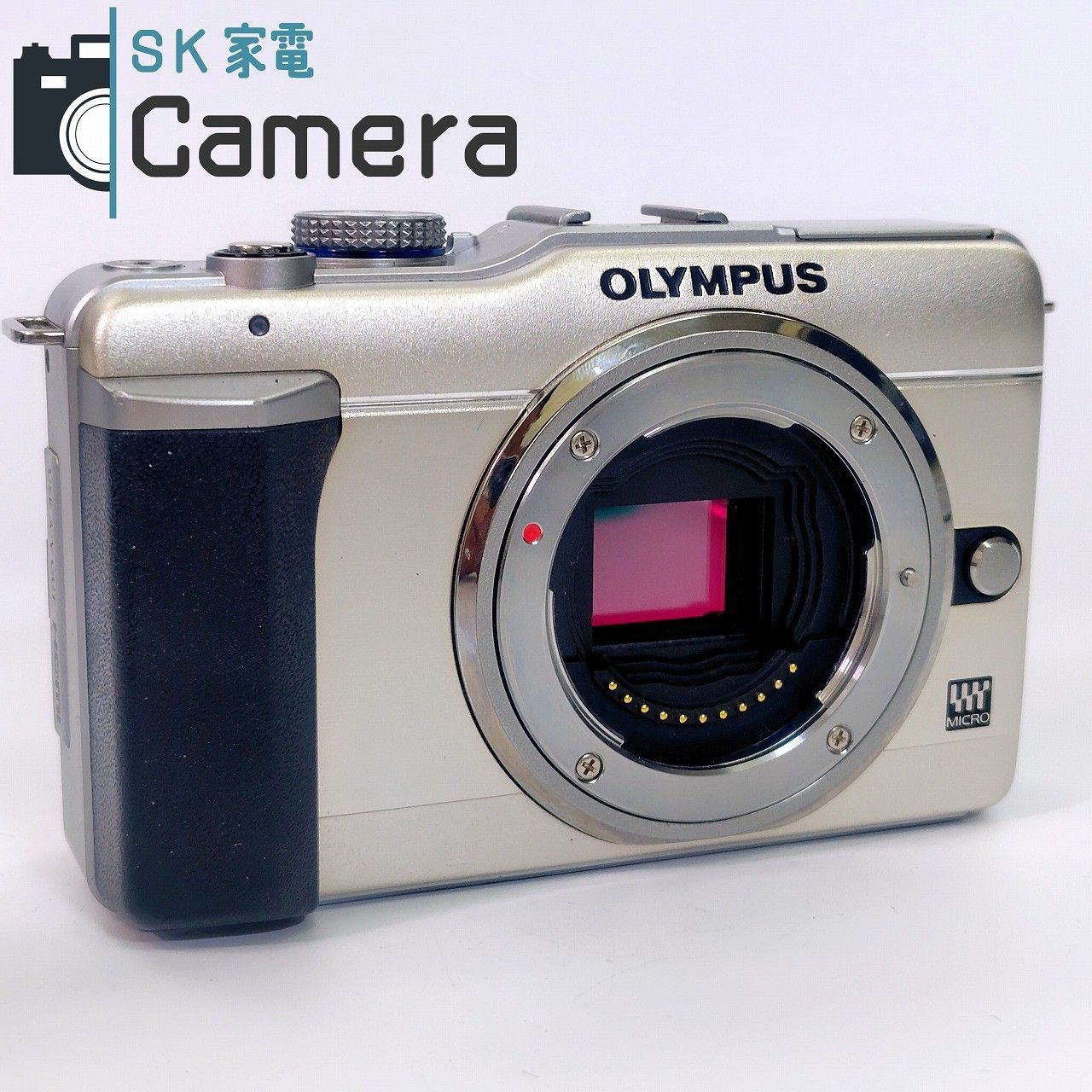  OLYMPUS PEN E PL 1 オリンパス ミラーレス一眼 電池 充電器 SD 4 GBカード付 手振れOK ミラーレス一眼 デジタルカメラ