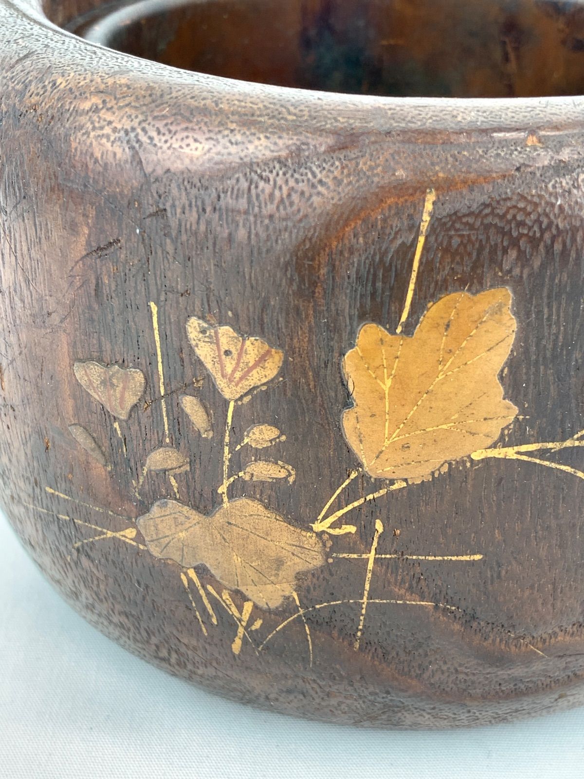 1364.火鉢 アンティーク 木製 古美術 古道具 桐火鉢 - メルカリ