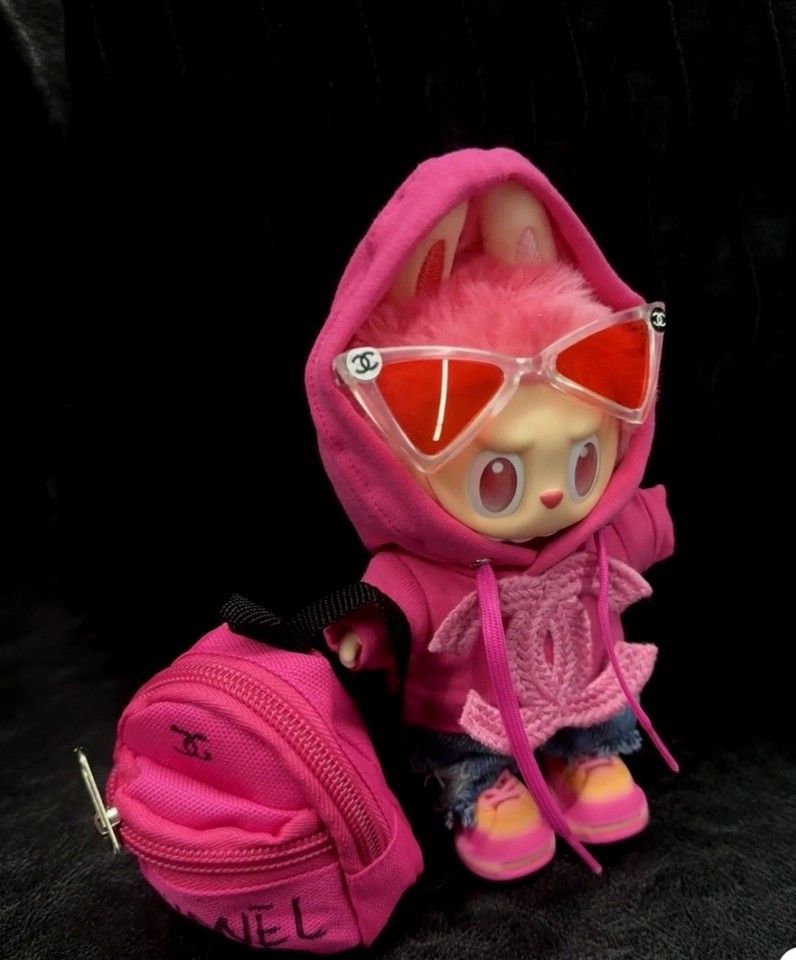 10㎝ ちびぐるみ にじぱぺっと にじぱぺ ぬい服 リボン付き垂れ耳