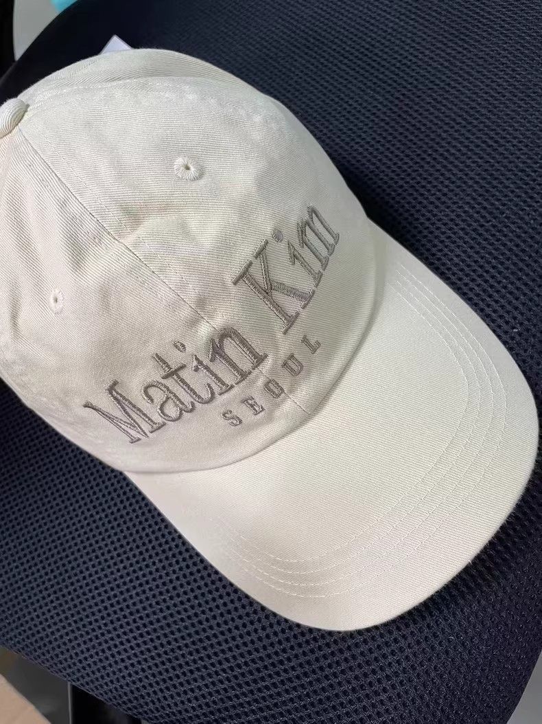 MatinKim SEOUL マーティンキム　キャップ Matin Kim] LOGO SCRAP BALL CAP IN BLACK 正規品 韓国ブランド