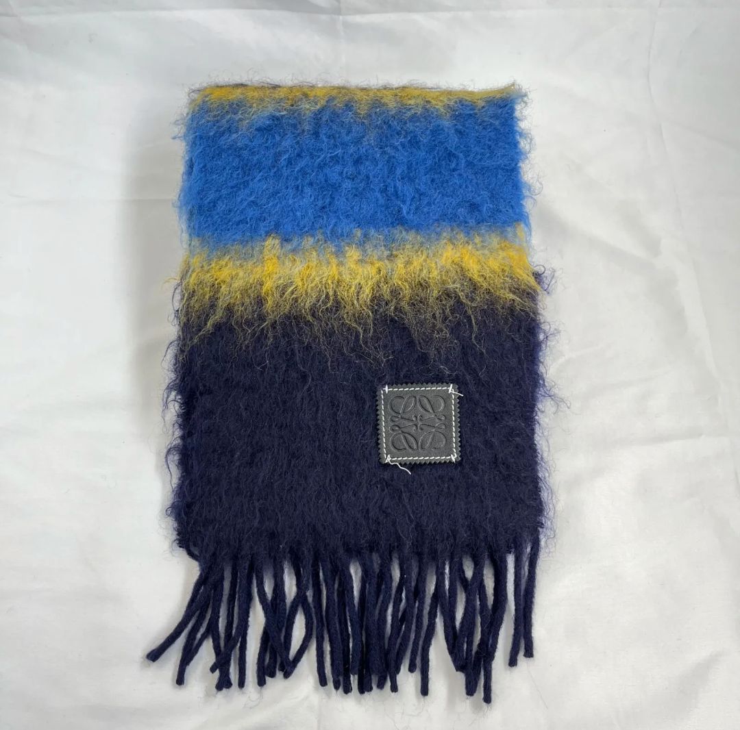 ロエベ　モヘアウールマフラー　マルチカラー ロエベマフラー（モヘア&ウール）