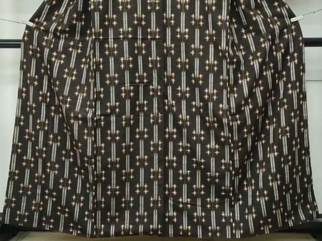 平和屋本店□極上 国指定重要無形文化財 本場久米島紬 手織 西武百貨店