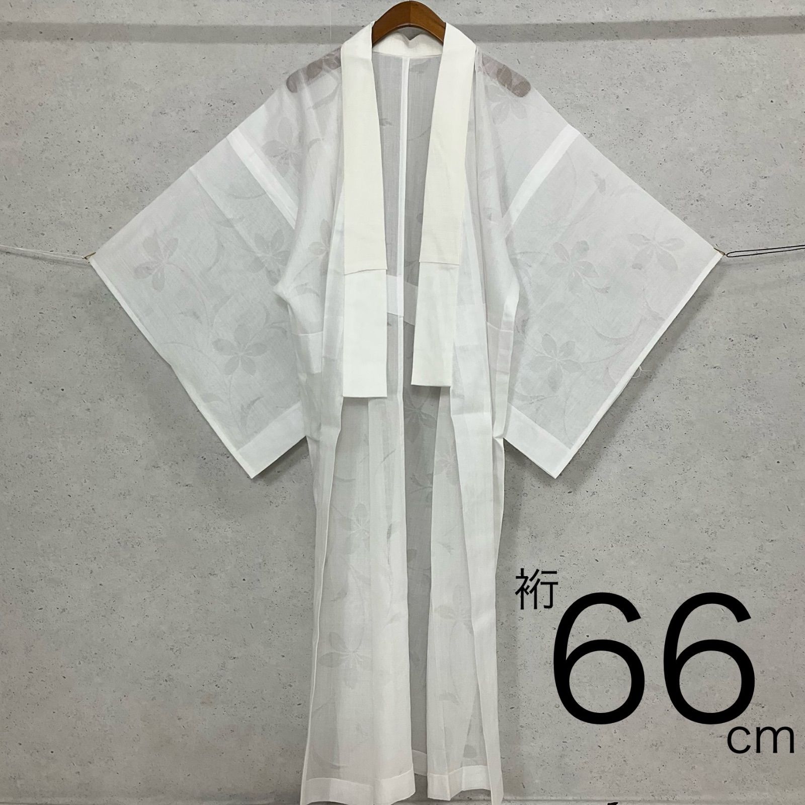 kimono+one◆夏物単衣◆未使用同然◆夏長襦袢◆本麻合繊◆半衿付き◆裄66肩丈125.5◆夏着物絽織紗織着物帯附下訪問着小紋紬夏襦袢◆K1197