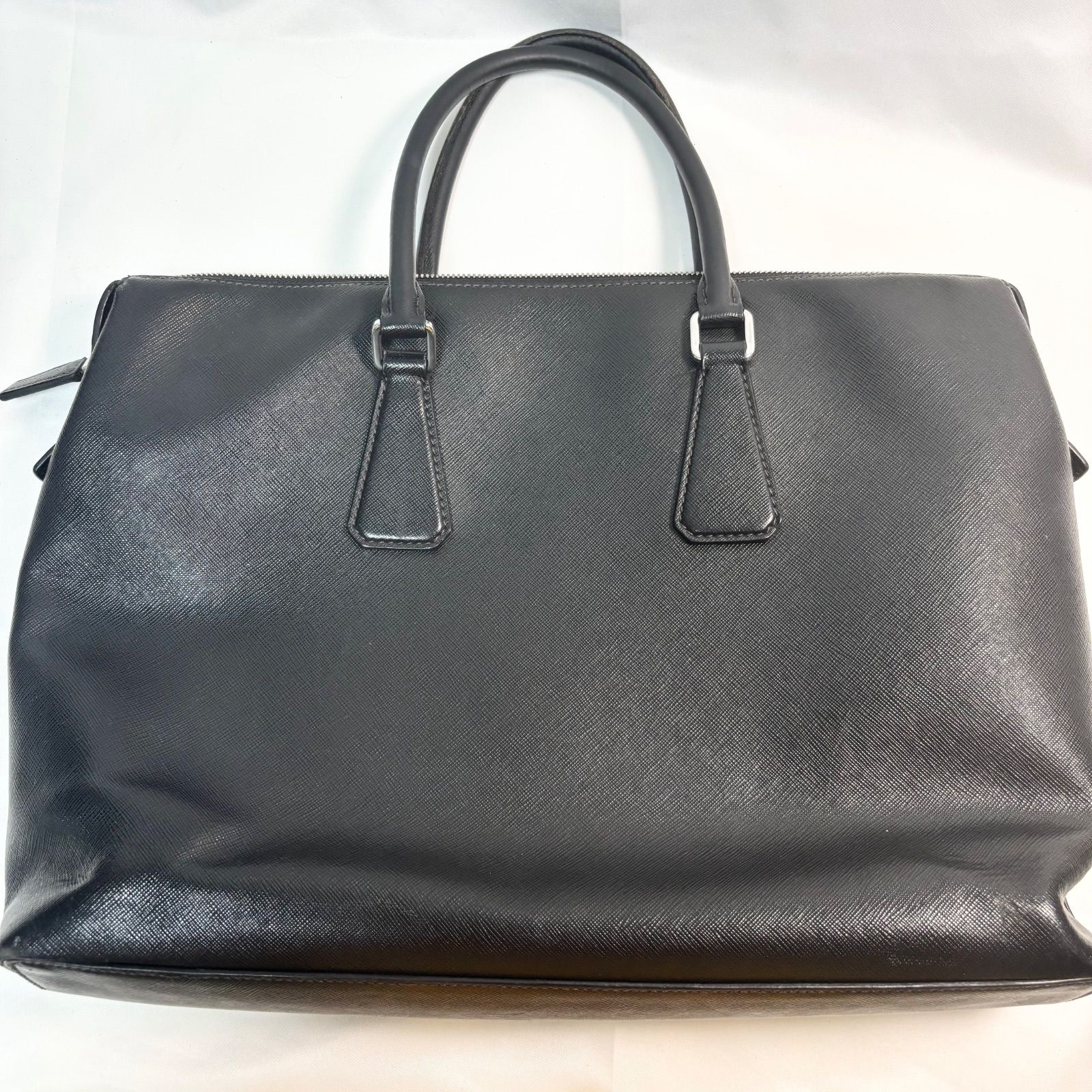 美品 プラダ PRADA サフィアーノ ビジネスバッグ ブリーフケース ブラック 送料無料】PRADA/プラダ/サフィアーノ/ビジネスバッグ/ブリーフ