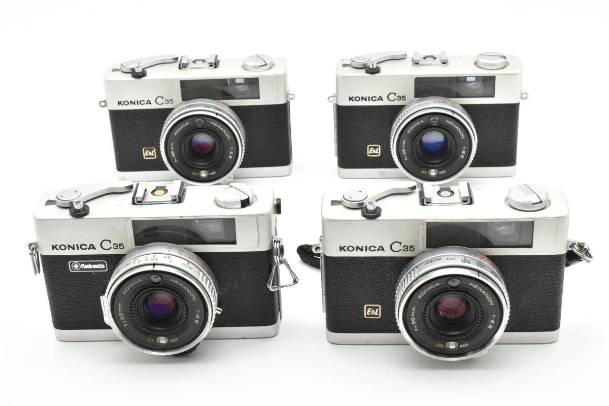 ☆訳あり大特価☆ コニカ Konica C35 E&Lx3 /flash matic ☆4個まとめ