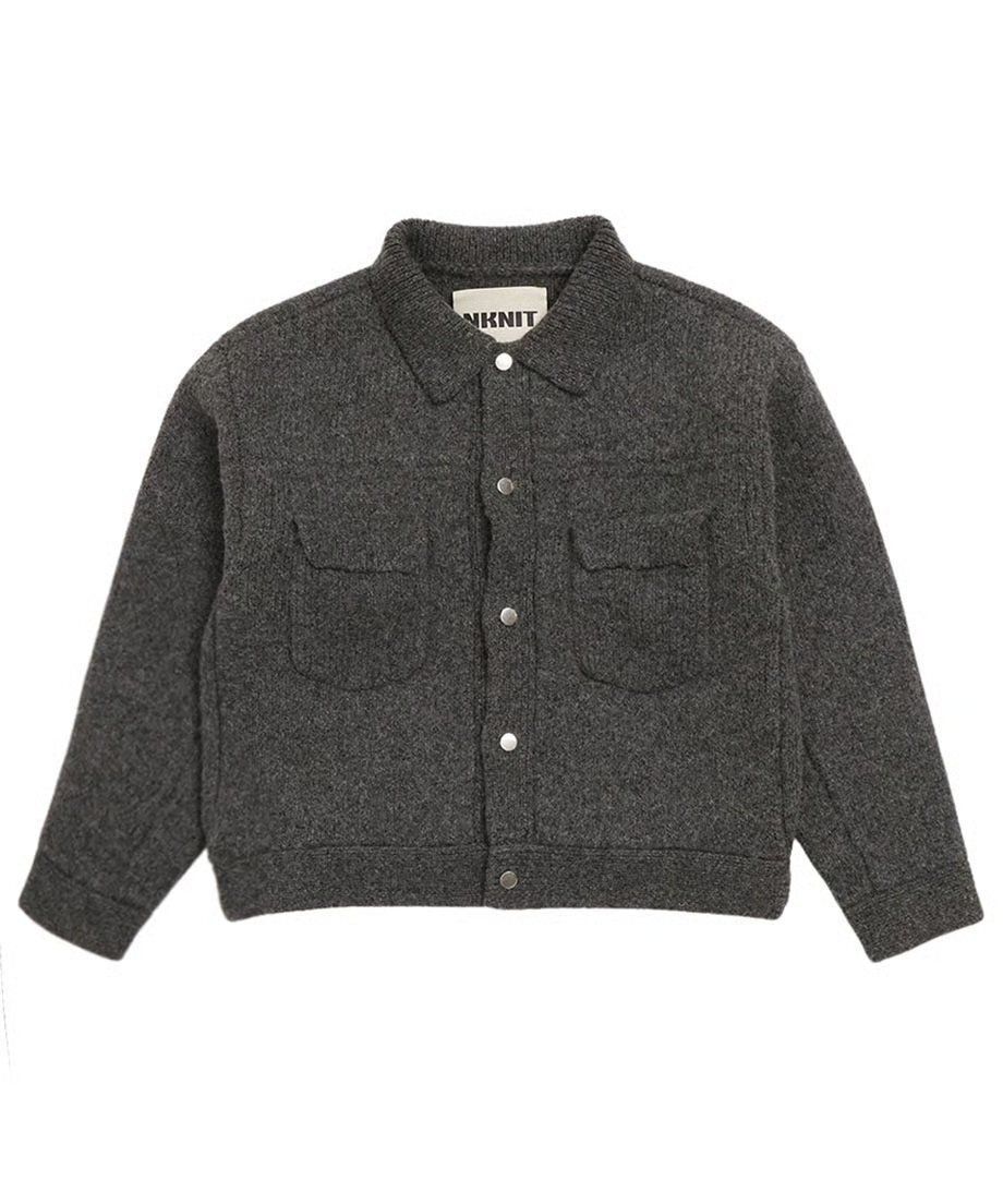 【NKNIT】 KNIT blouson　グレー サイズ② 完売【未使用タグ付】24FW NKNIT KNIT blouson GRAY グレー