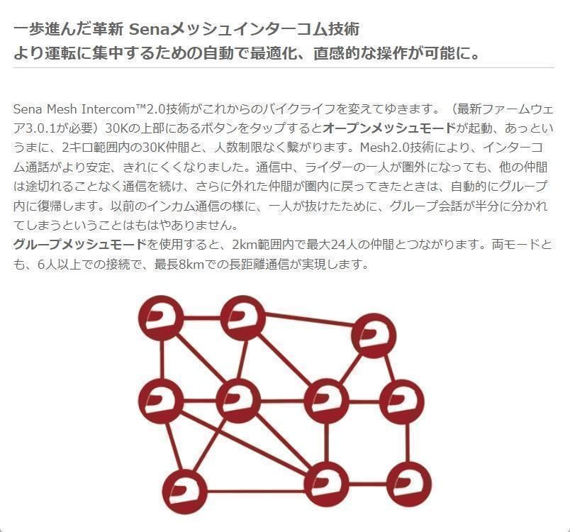 2022年モデル】セナ SENA 30K-03 BLTOインターコム シングルパック【メッシュ16人通話機能】【新品】 - メルカリ