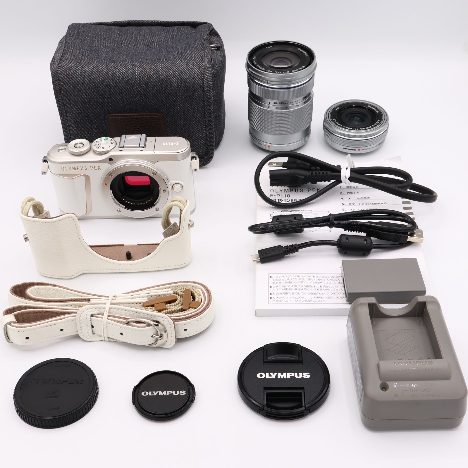 OLYMPUS PEN E-PL10 EZダブルズームキット ホワイト（OLYMPUS