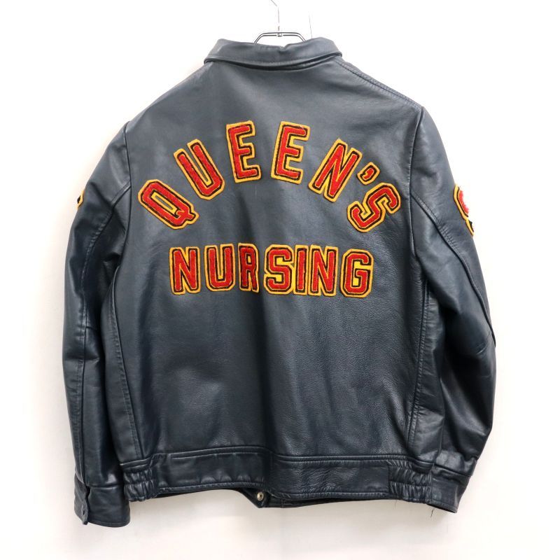 90s オールレザー スタジャン レディース Lサイズ相当