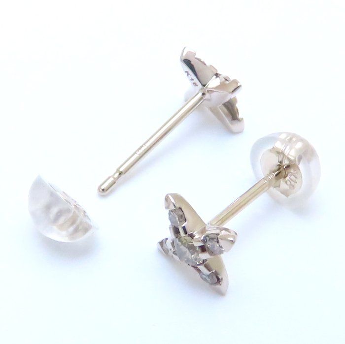 Kashikey カシケイ ネイキッド ピアス ブラウンダイヤモンド0.23
