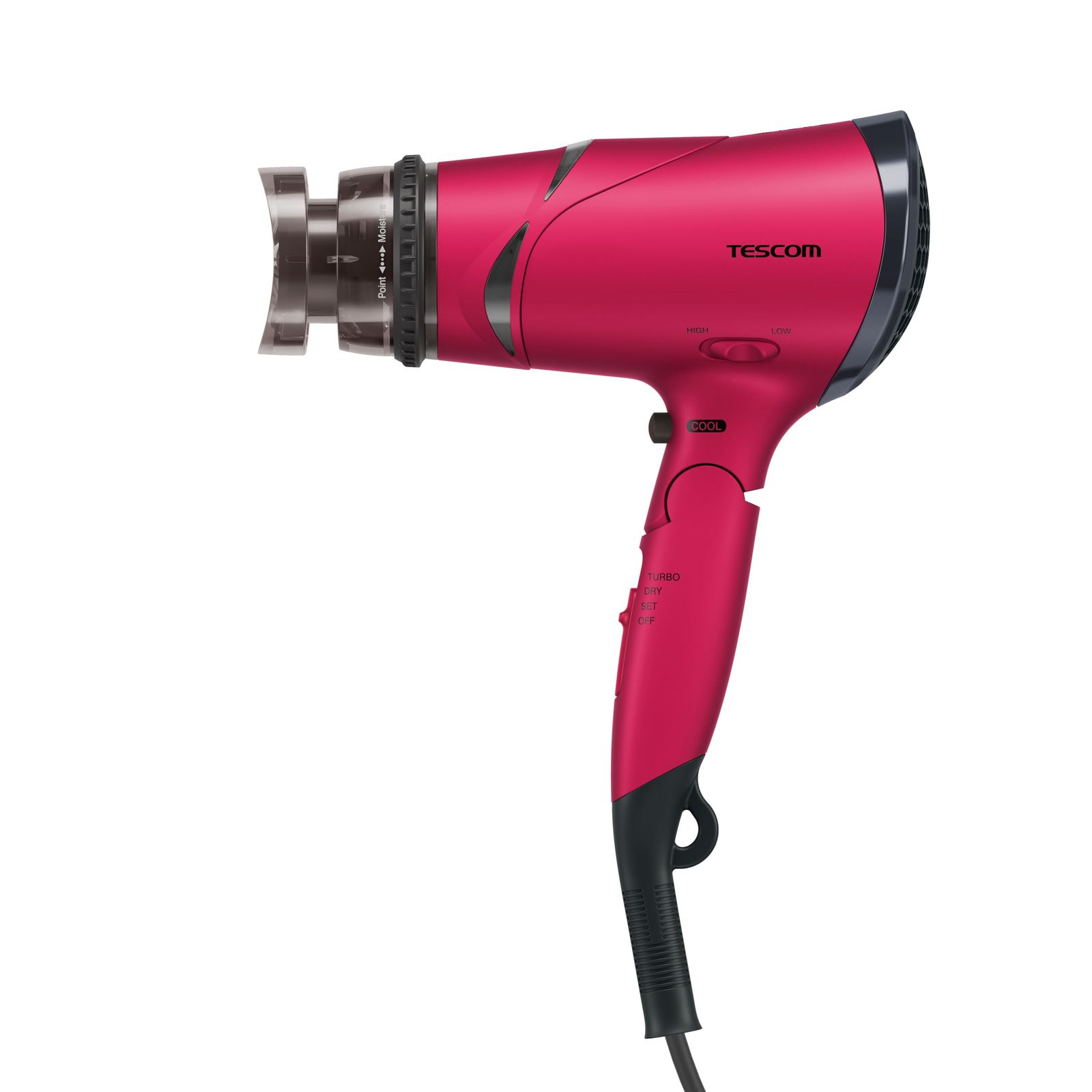 テスコム ヘアドライヤー マイナスイオン 折りたたみ 大風量 ラク抜きプラグ ピンク TD430B-P [ピンク]