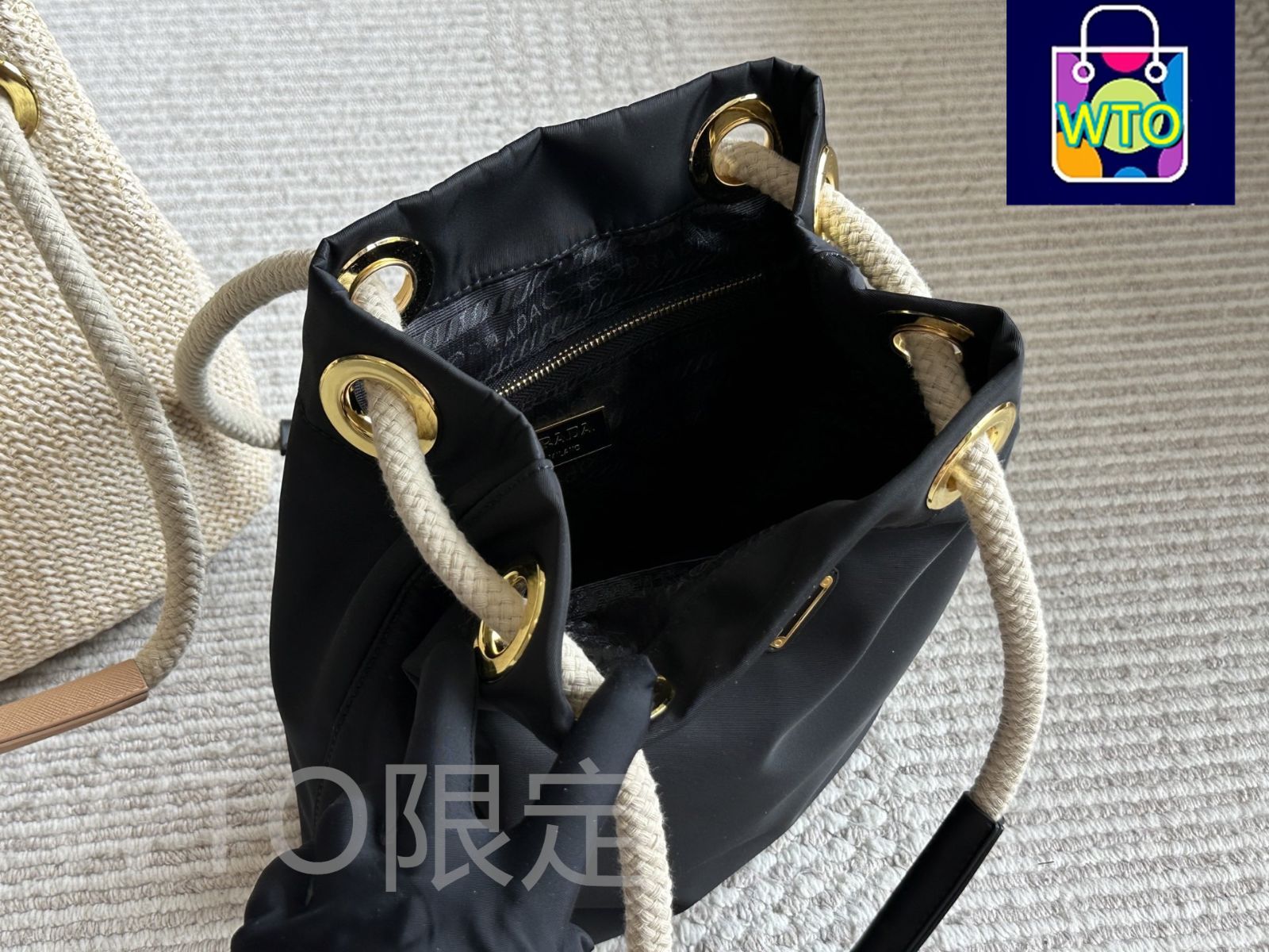 今日特価】Prada ナイロンバケットバッグ！送料無料！在庫限定