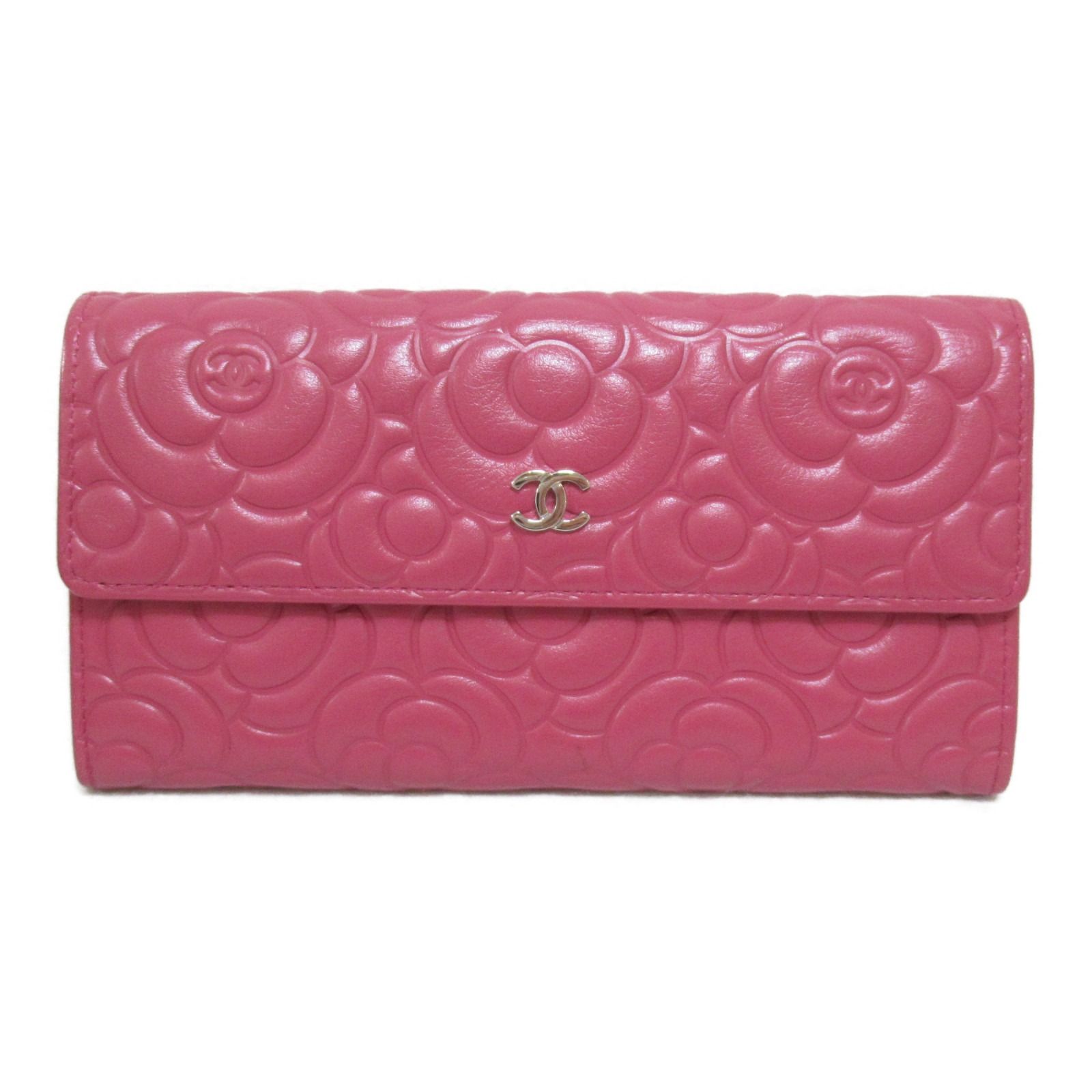 シャネル カメリア ZIP長財布 二つ折り長財布 - メルカリ