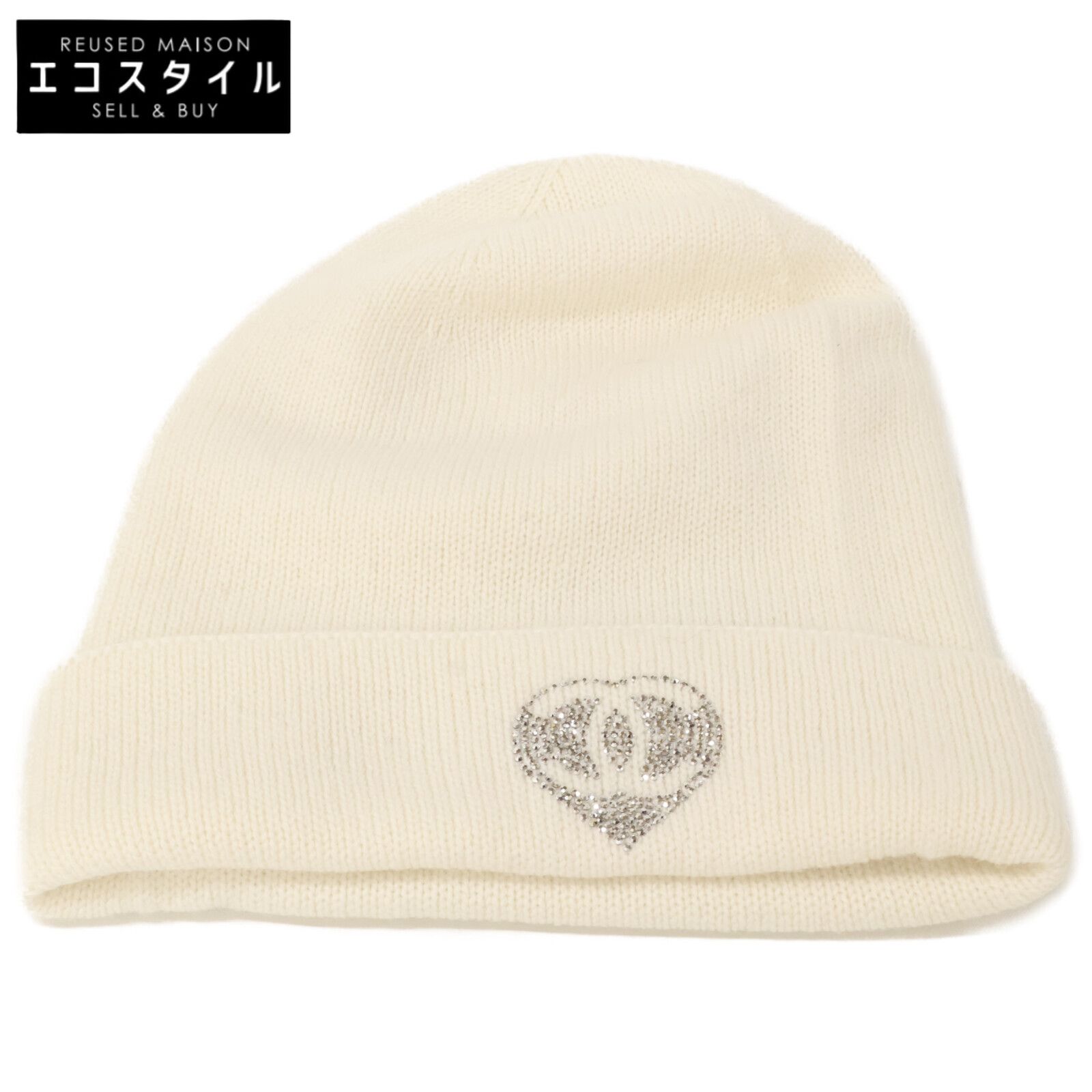 CHANEL シャネル カシミヤ100 25C ビーニー/ニットキャップ 表記