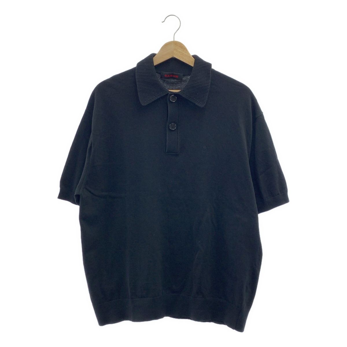 CABaN | キャバン | 2025SS | コットン ポロニットプルオーバー Tシャツ | L | ブラック | メンズ