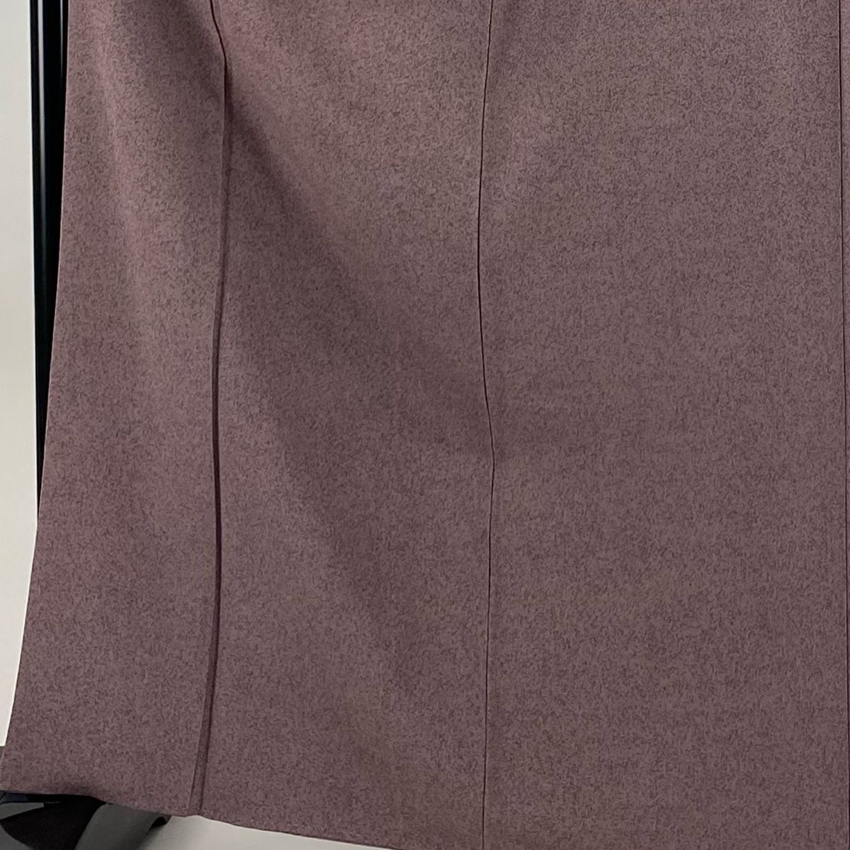 小紋 身丈163.5cm 裄丈64cm M 袷 落款 幾何学模様 縮緬 灰紫 正絹 秀品 一つ紋