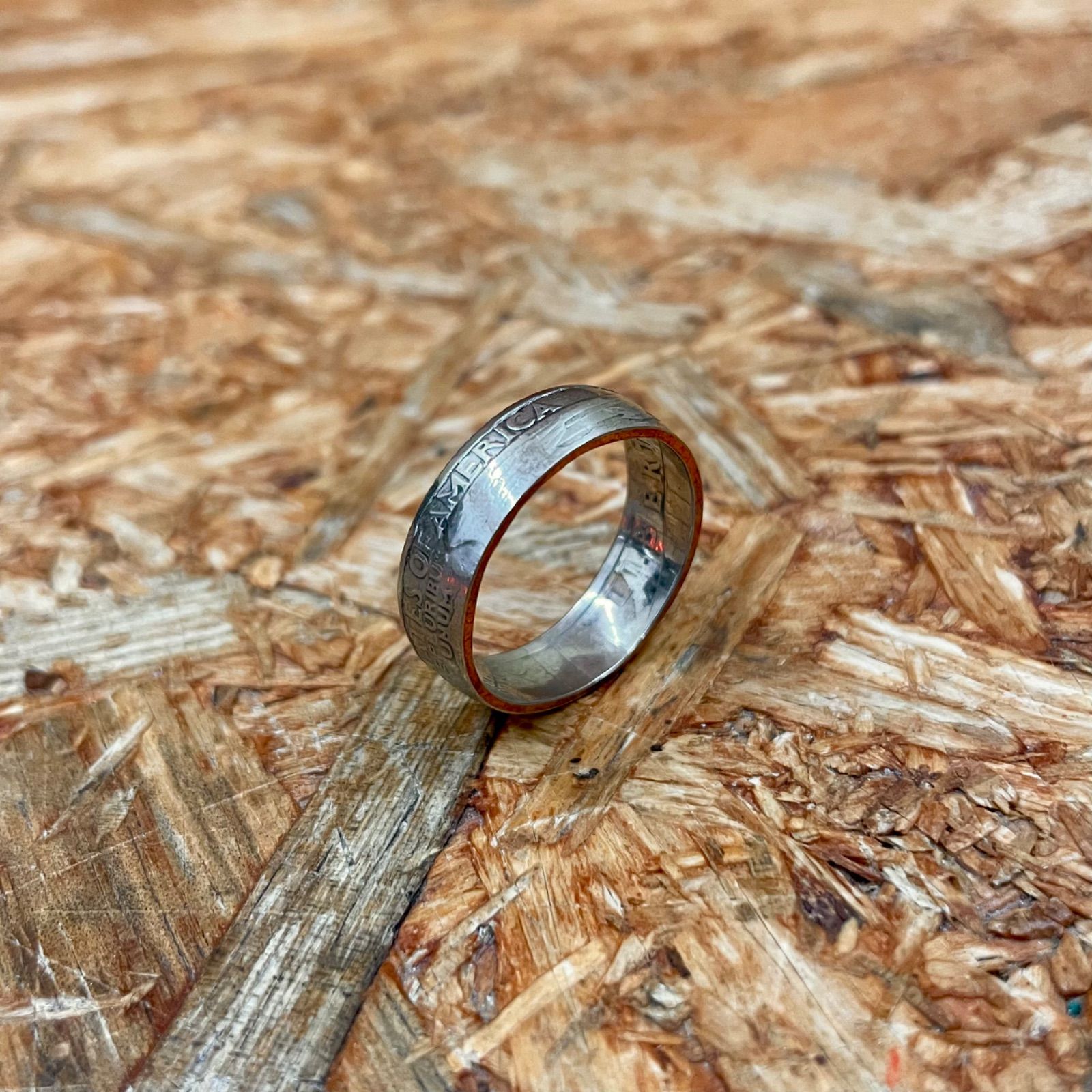 5】オールドコインリング 25セント ハンドメイド 指輪 オリジナル 