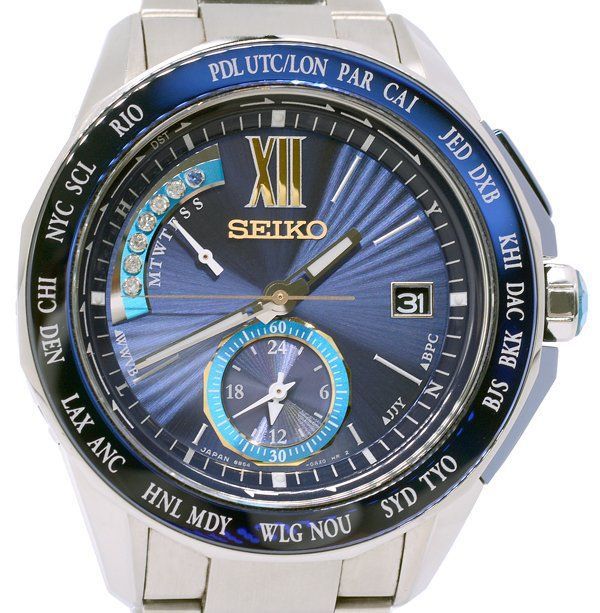 ☆箱保付！良品！SEIKO セイコー BRIGHTZ ブライツ 300本限定 ボンベイサファイア LIMITED 8B54-0BA0 SAGA155  ソーラー電波 メンズ☆ - メルカリ