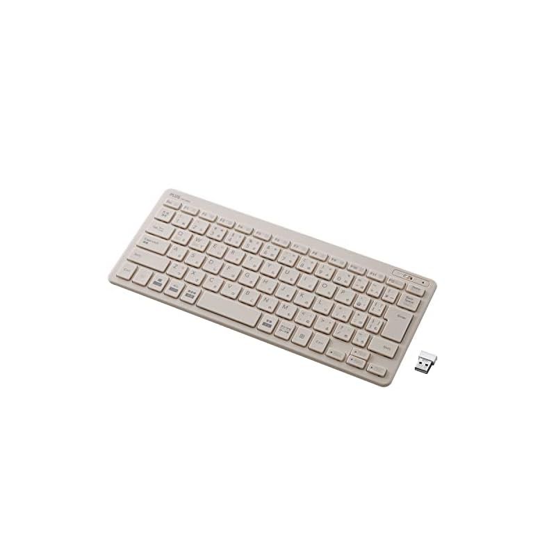PLUS キーボード ジブンイロ 薄・ミニ ワイヤレスキーボード グレー TW-KB002 428-851