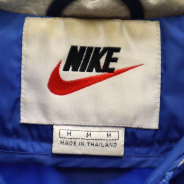 90s 白タグ ナイキ アノラック ハーフジップ ナイロン 刺繍ロゴ 古着 M NIKE - ナイキ 90s 00s 白タグ オールド ハーフジップ ナイロン