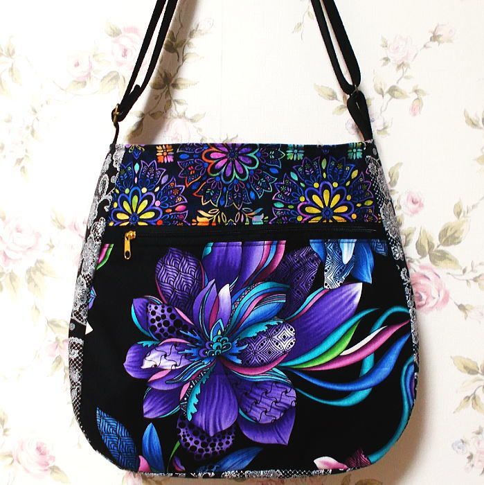 ハンドメイド しずく型ショルダーバッグ ロラライハリス ソーイング