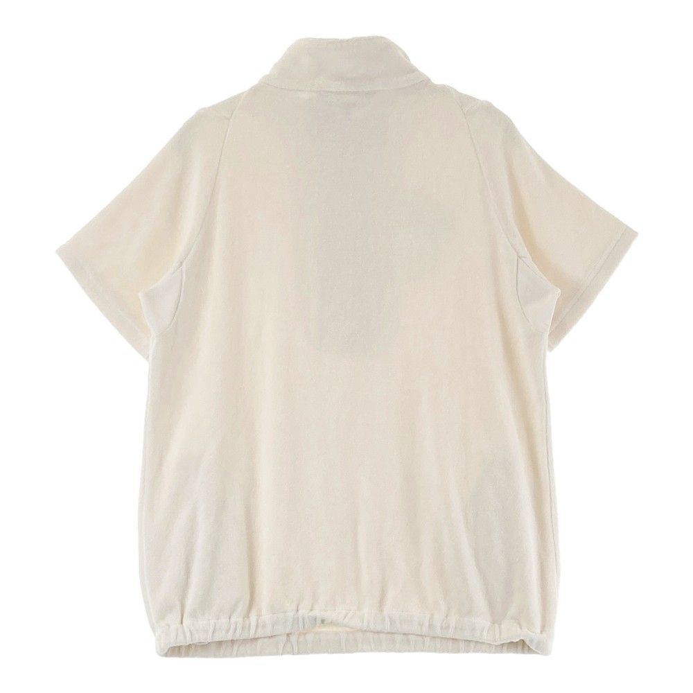 サイズ：M BEAMS GOLF ビームスゴルフ  ハーフジップ半袖Tシャツ パイル地  ホワイト系 [240101472728] ゴルフウェア レディース ストスト BEAMS GOLF ビームスゴルフ ハーフジップ半袖Tシャツ パイル地