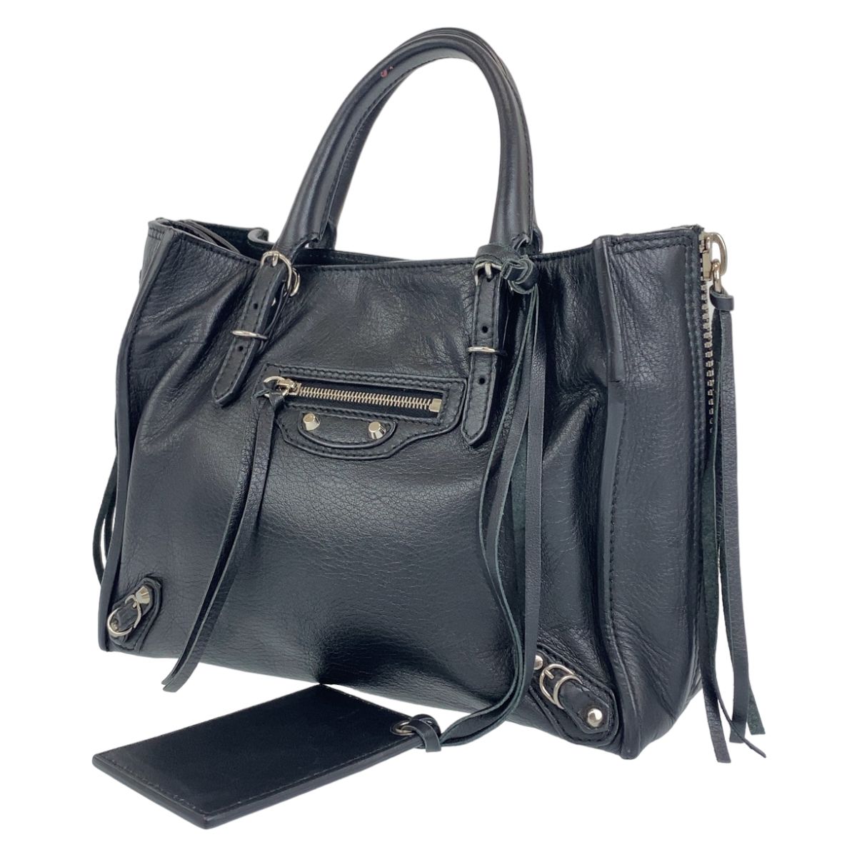 BALENCIAGA バレンシアガ ペーパーミニ ブラック 黒 シルバー金具 