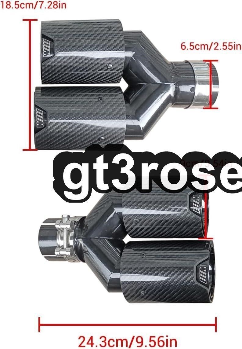 車のリアテール喉 カーボンファイバー 排気テールパイプマフラー デュアルアウトレット For BMW F22 F23 F30 F31 F32 F33 F36社外品2pWP 入荷 DECORATOM_COM_BR