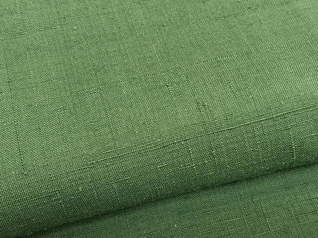 平和屋着物○本場結城紬 重要無形文化財 色無地 松葉色 正絹 逸品  