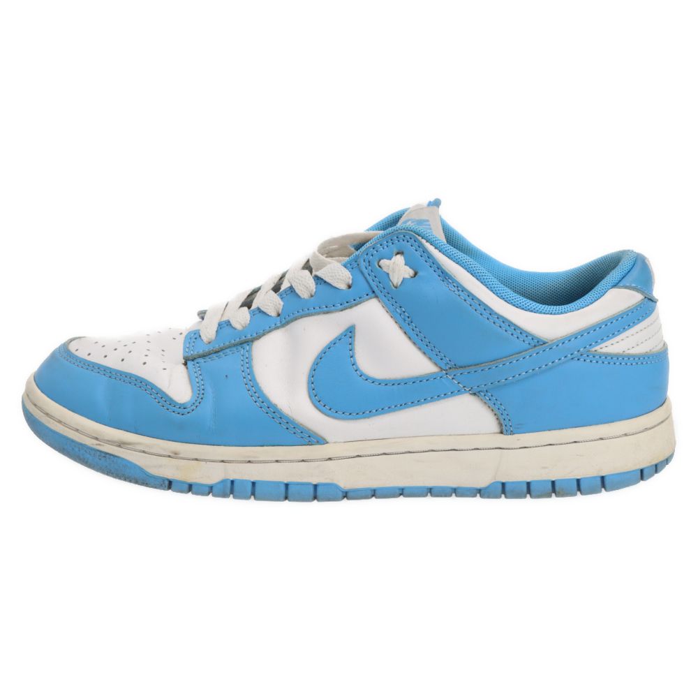 NIKE (ナイキ) DUNK LOW RETRO UNC UNIVERSITY BLUE ダンク ロー レトロ ノースカロライナ ローカットスニーカー ホワイト/ブルー US9.5/27.5cm DD1391-102